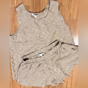 Lunya Rosy Tan Silk PJ